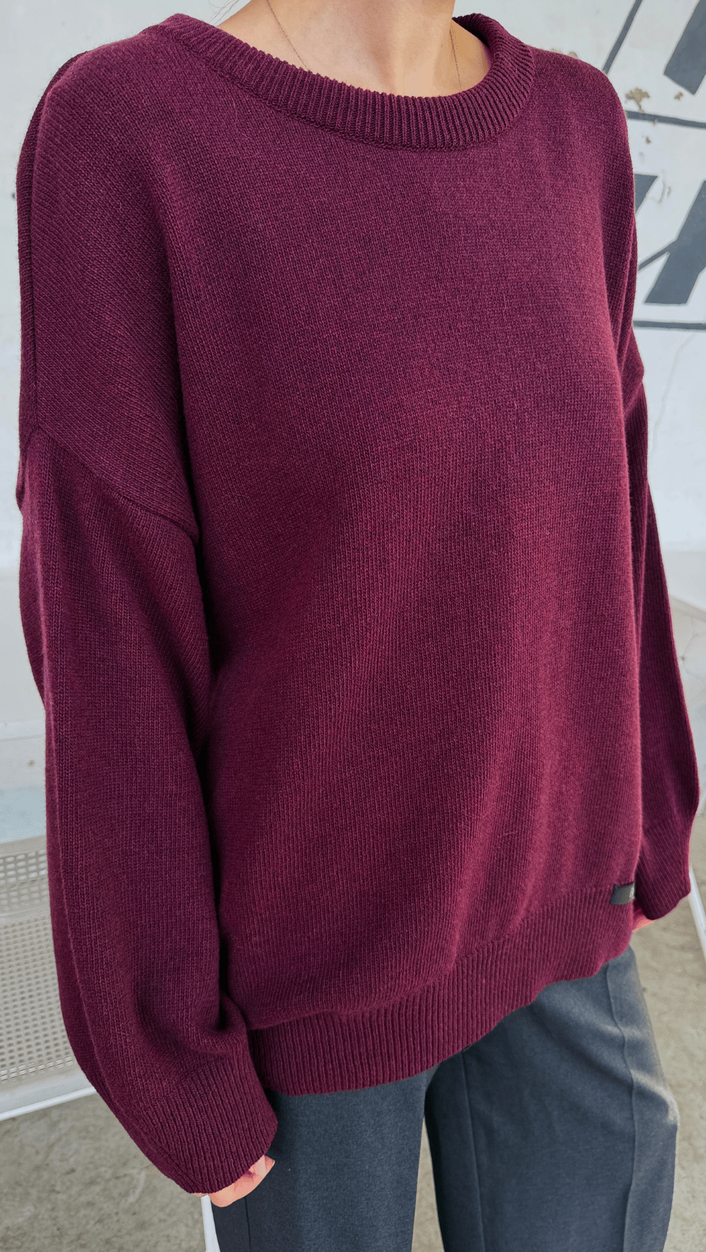 Wool Sweater Cherry - BeaA - Be At Home with Yourself - Top