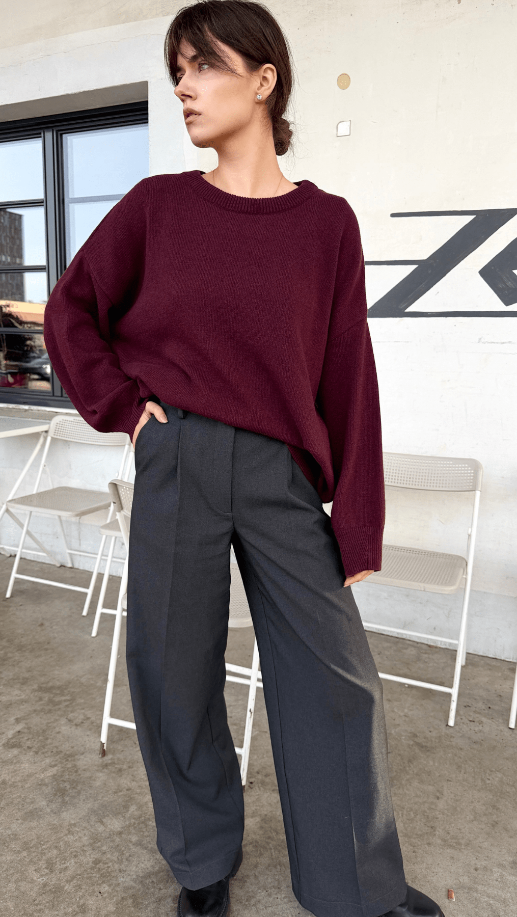 Wool Sweater Cherry - BeaA - Be At Home with Yourself - Top