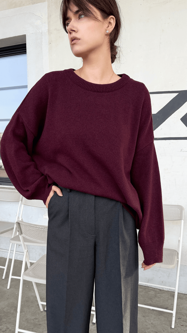 Wool Sweater Cherry - BeaA - Be At Home with Yourself - Top