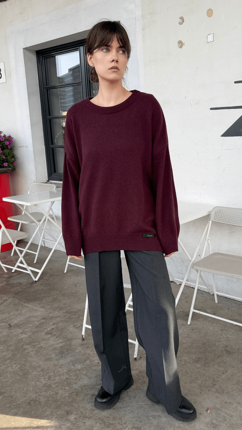 Wool Sweater Cherry - BeaA - Be At Home with Yourself - Top