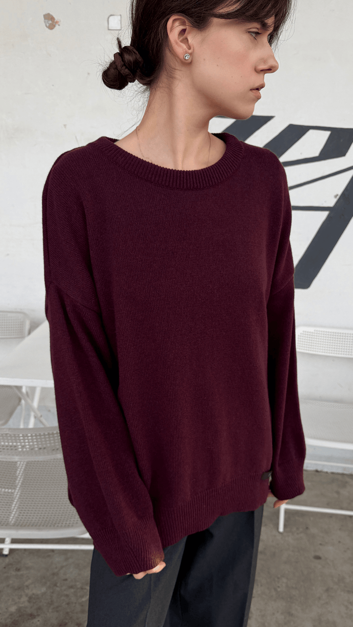 Wool Sweater Cherry - BeaA - Be At Home with Yourself - Top