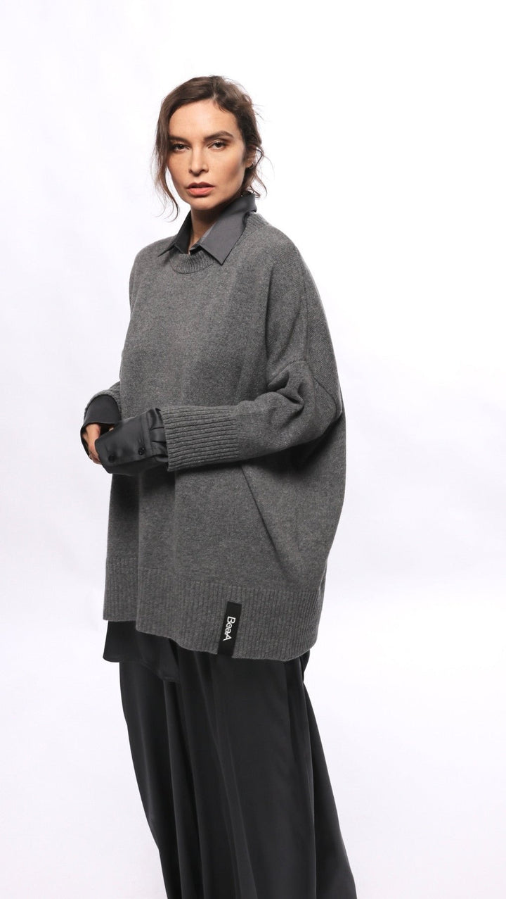 Wool Sweater Classic Gray - BeaA - Be At Home with Yourself - Top