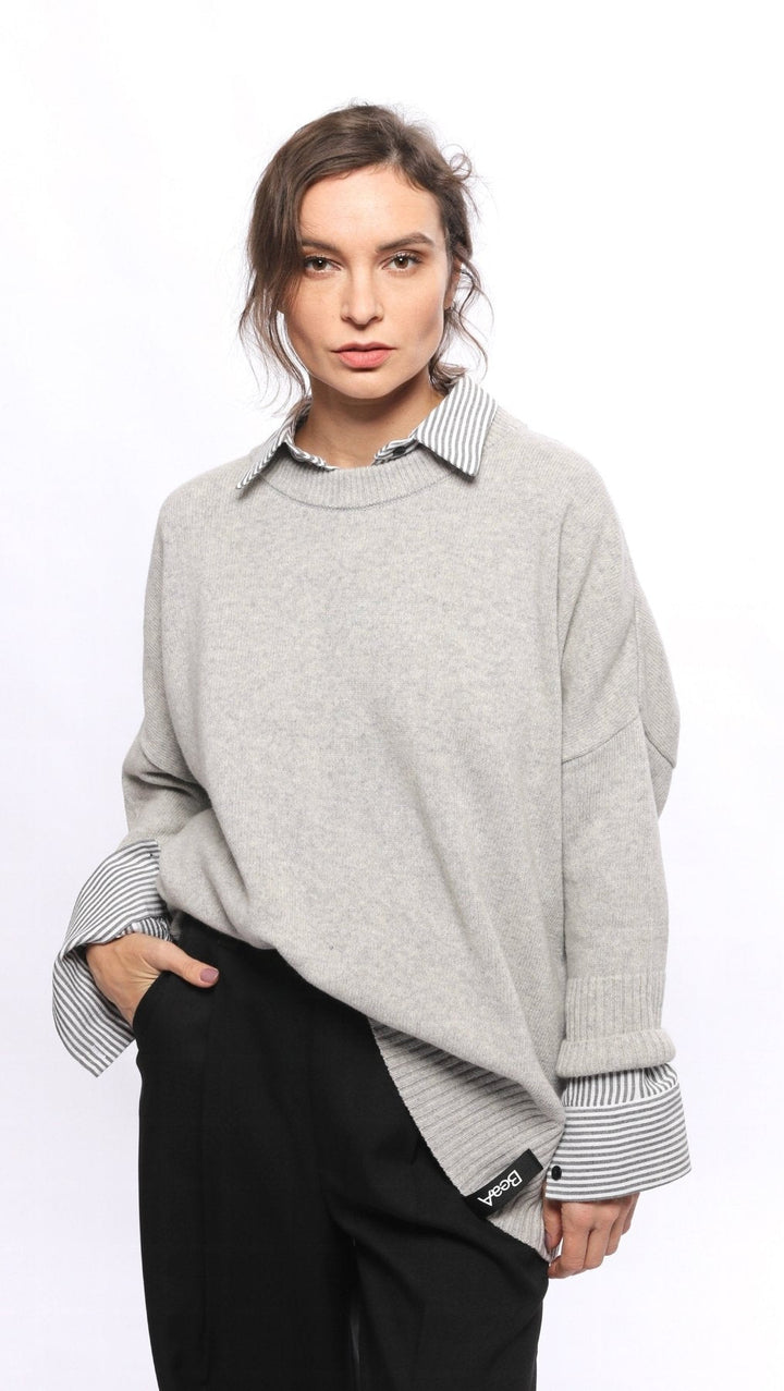 Wool Sweater Quiet Stone - BeaA - Be At Home with Yourself - Top