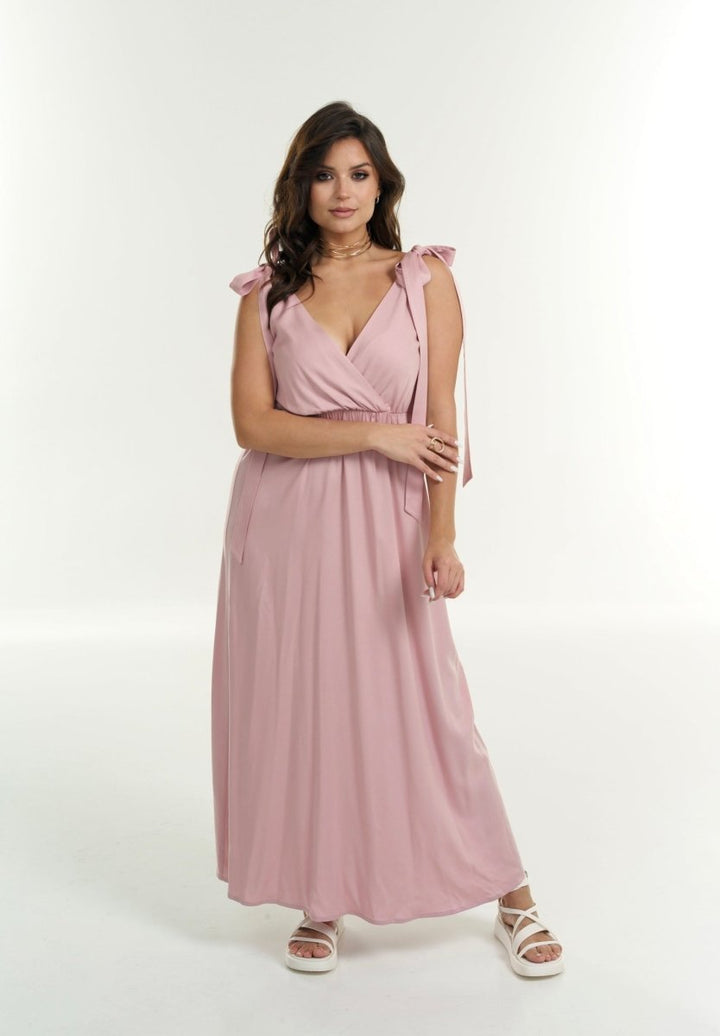 Raspberry cream color dress - Luxury Stylish Comfy Sleepwear & Loungewear | BeaA - Long Dress